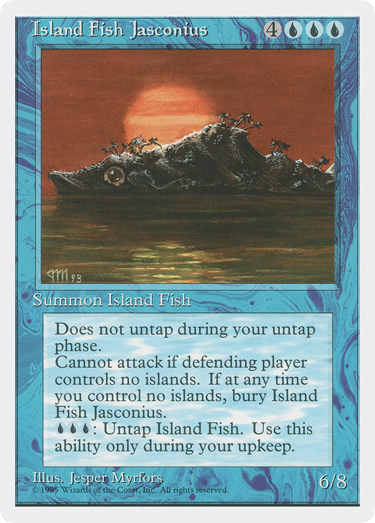 Island Fish Jasconius (4ED-078) - Fourth Edition - Premium MTG Single from Wizards of the Coast - Just $0.08! Shop now at Game Crave Tournament Store