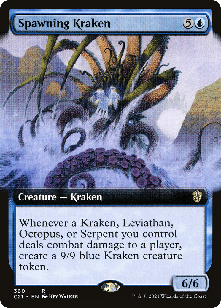 Spawning Kraken (C21-360) - Commander 2021: (Extended Art) - Premium MTG Single from Wizards of the Coast - Just $12.88! Shop now at Game Crave Tournament Store