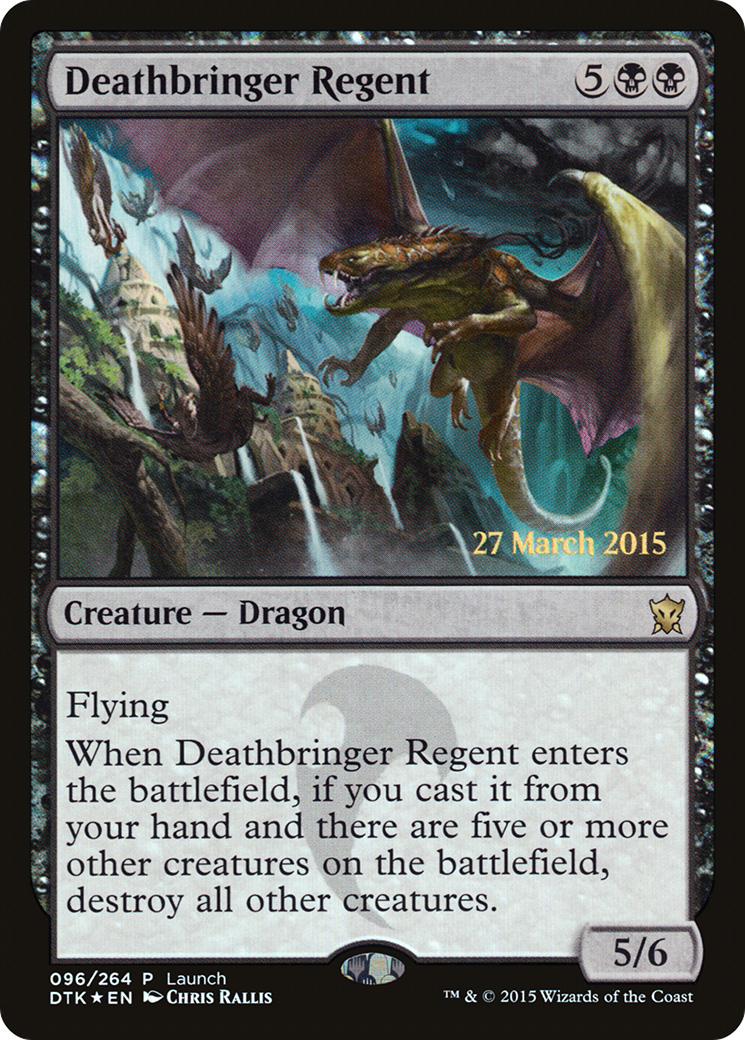 Deathbringer Regent (PDTK-096) - Dragons of Tarkir Promos Foil - Premium MTG Single from Wizards of the Coast - Just $0.25! Shop now at Game Crave Tournament Store