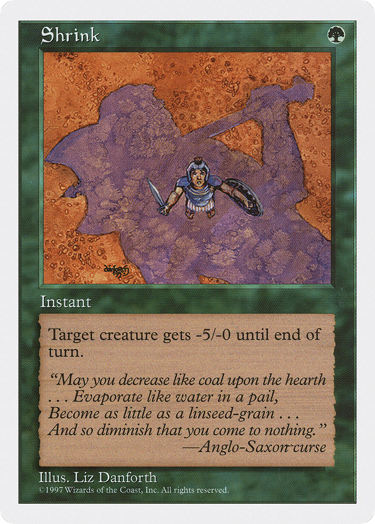 Shrink (5ED-326) - Fifth Edition - Premium MTG Single from Wizards of the Coast - Just $0.25! Shop now at Game Crave Tournament Store
