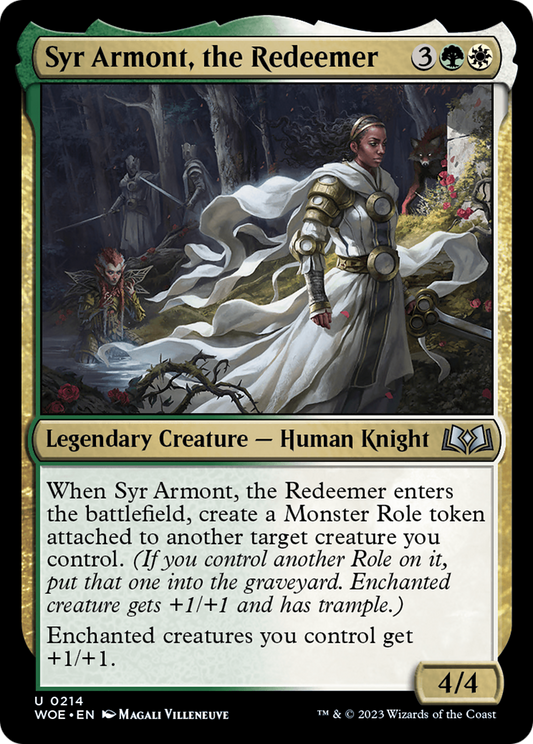Syr Armont, the Redeemer (WOE-214) - Wilds of Eldraine Foil - Premium MTG Single from Wizards of the Coast - Just $0.08! Shop now at Game Crave Tournament Store