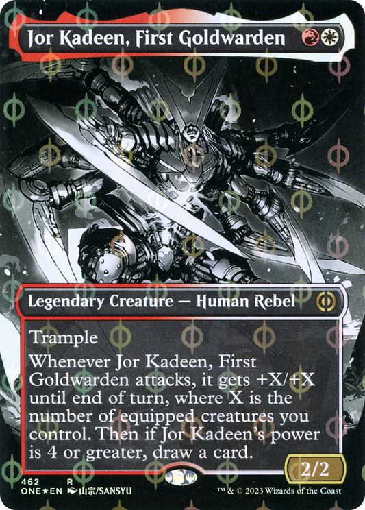 Jor Kadeen, First Goldwarden (ONE-462) - Phyrexia: All Will Be One: (Showcase) (Borderless) Foil - Premium MTG Single from Wizards of the Coast - Just $0.38! Shop now at Game Crave Tournament Store