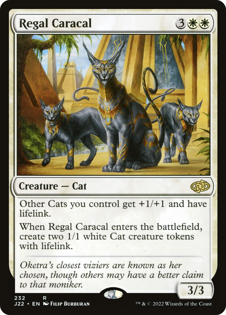 Regal Caracal (J22-232) - Jumpstart 2022 - Premium MTG Single from Wizards of the Coast - Just $0.30! Shop now at Game Crave Tournament Store