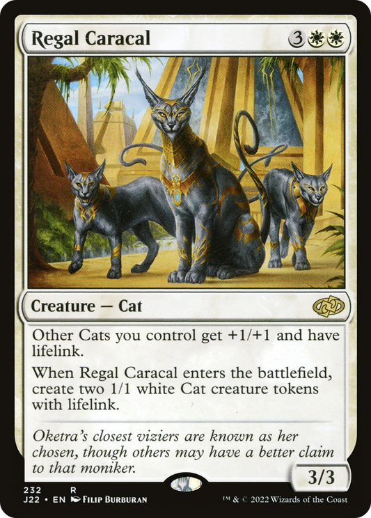 Regal Caracal (J22-232) - Jumpstart 2022 - Premium MTG Single from Wizards of the Coast - Just $0.30! Shop now at Game Crave Tournament Store