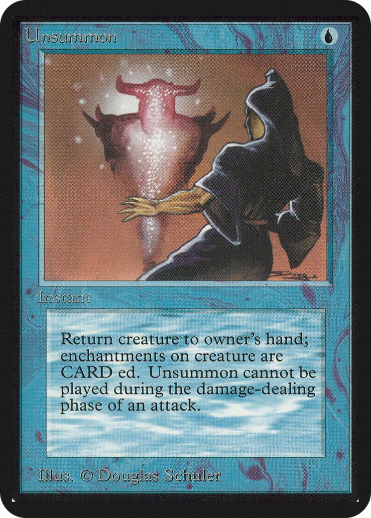 Unsummon (LEA-086) - Limited Edition Alpha - Premium MTG Single from Wizards of the Coast - Just $11.14! Shop now at Game Crave Tournament Store