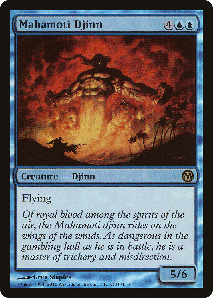Mahamoti Djinn (DPA-010) - Duels of the Planeswalkers Foil - Premium MTG Single from Wizards of the Coast - Just $0.08! Shop now at Game Crave Tournament Store