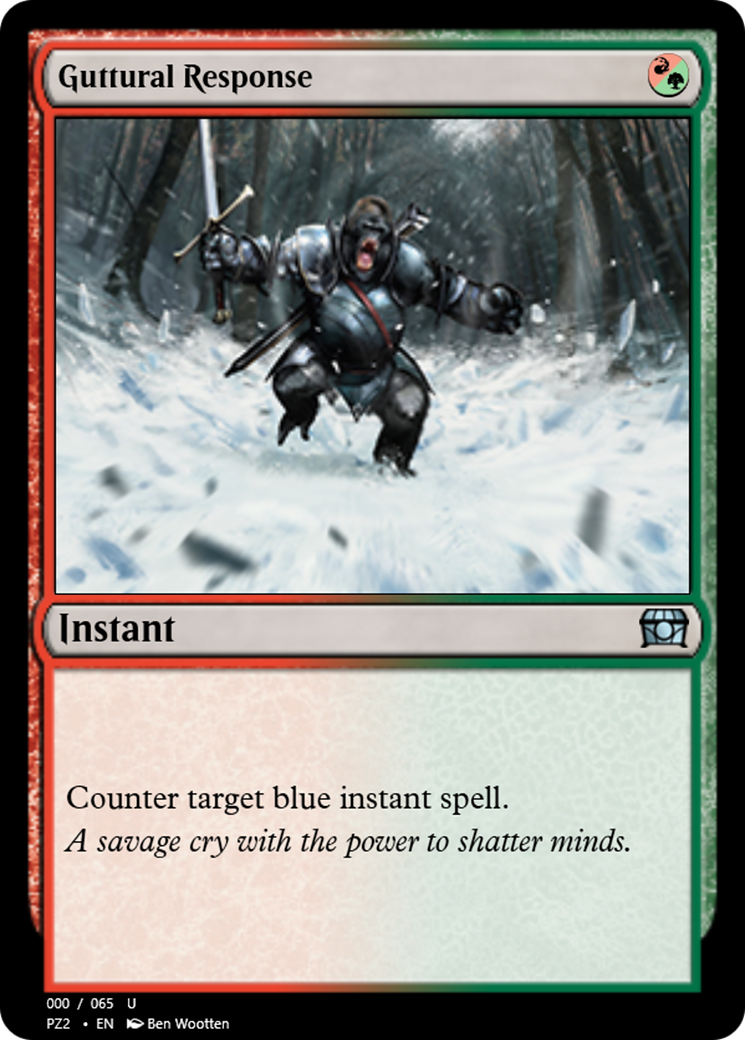 Guttural Response (PZ2-65845) - Treasure Chest Foil - Premium MTG Single from Wizards of the Coast - Just $0! Shop now at Game Crave Tournament Store