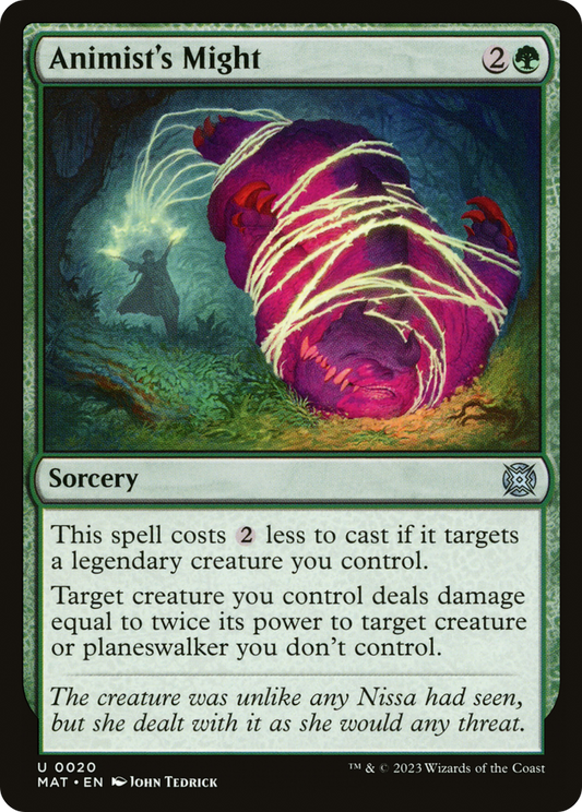 Animist's Might (MAT-020) - March of the Machine: The Aftermath Foil - Premium MTG Single from Wizards of the Coast - Just $0.08! Shop now at Game Crave Tournament Store