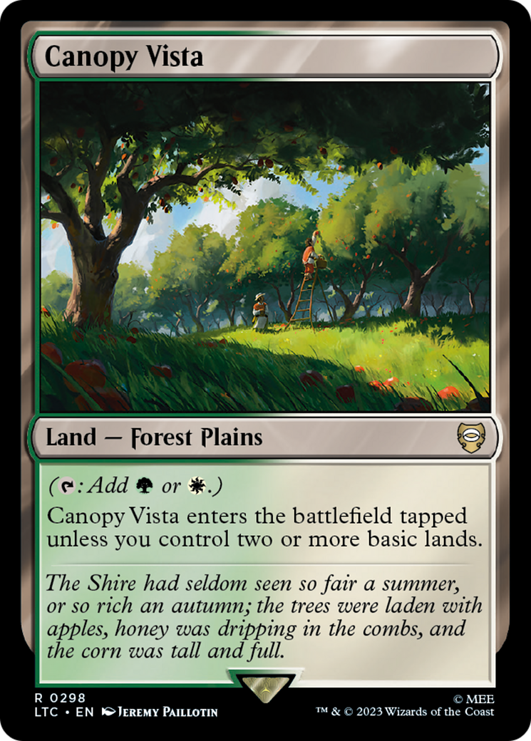 Canopy Vista (LTC-298) - Tales of Middle-earth Commander - Premium MTG Single from Wizards of the Coast - Just $0.08! Shop now at Game Crave Tournament Store