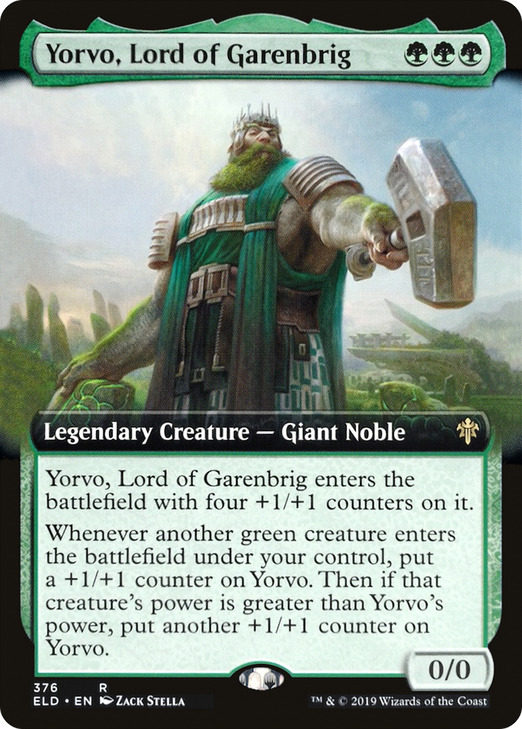 Yorvo, Lord of Garenbrig (ELD-376) - Throne of Eldraine: (Extended Art) - Premium MTG Single from Wizards of the Coast - Just $1.02! Shop now at Game Crave Tournament Store