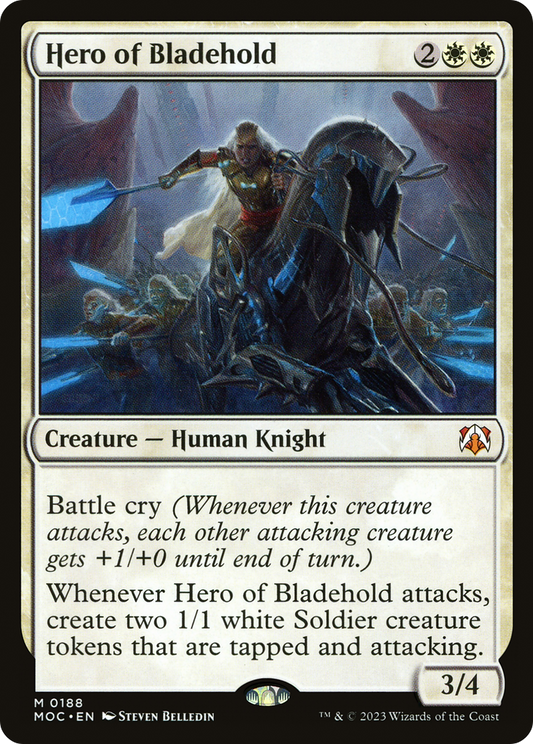 Hero of Bladehold (MOC-188) - March of the Machine Commander - Premium MTG Single from Wizards of the Coast - Just $1.30! Shop now at Game Crave Tournament Store