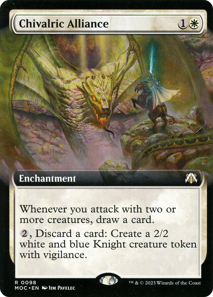 Chivalric Alliance (MOC-098) - March of the Machine Commander: (Extended Art) - Premium MTG Single from Wizards of the Coast - Just $6.60! Shop now at Game Crave Tournament Store