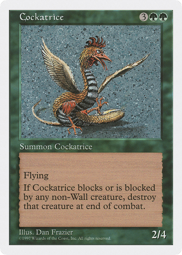 Cockatrice (5ED-284) - Fifth Edition - Premium MTG Single from Wizards of the Coast - Just $0.34! Shop now at Game Crave Tournament Store