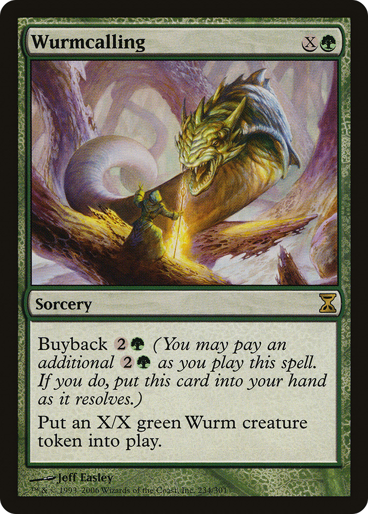 Wurmcalling (TSP-234) - Time Spiral - Premium MTG Single from Wizards of the Coast - Just $0.74! Shop now at Game Crave Tournament Store