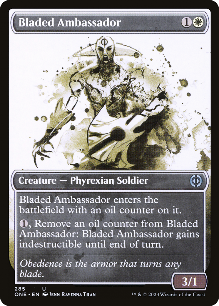 Bladed Ambassador (ONE-285) - Phyrexia: All Will Be One: (Showcase) Foil - Premium MTG Single from Wizards of the Coast - Just $0.21! Shop now at Game Crave Tournament Store