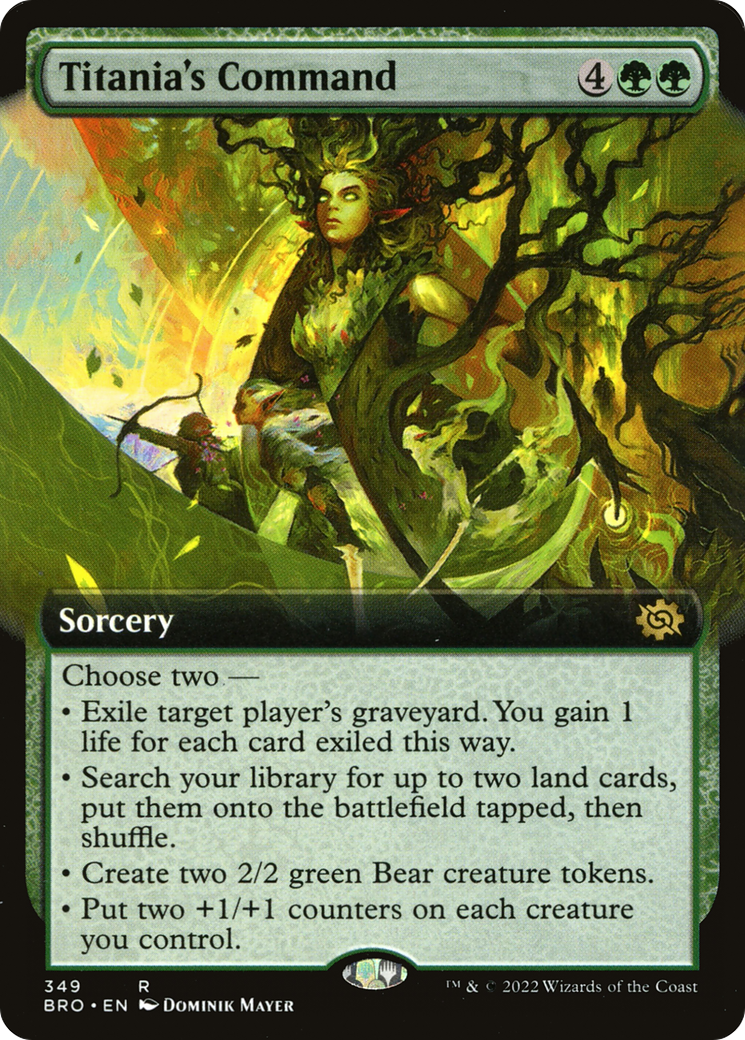 Titania's Command (BRO-349) - The Brothers' War: (Extended Art) - Premium MTG Single from Wizards of the Coast - Just $1.22! Shop now at Game Crave Tournament Store