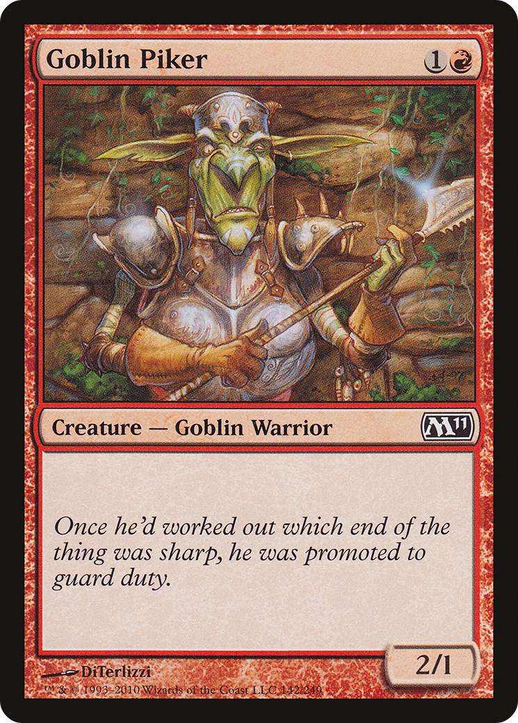 Goblin Piker (M11-142) - Magic 2011 - Premium MTG Single from Wizards of the Coast - Just $0.08! Shop now at Game Crave Tournament Store