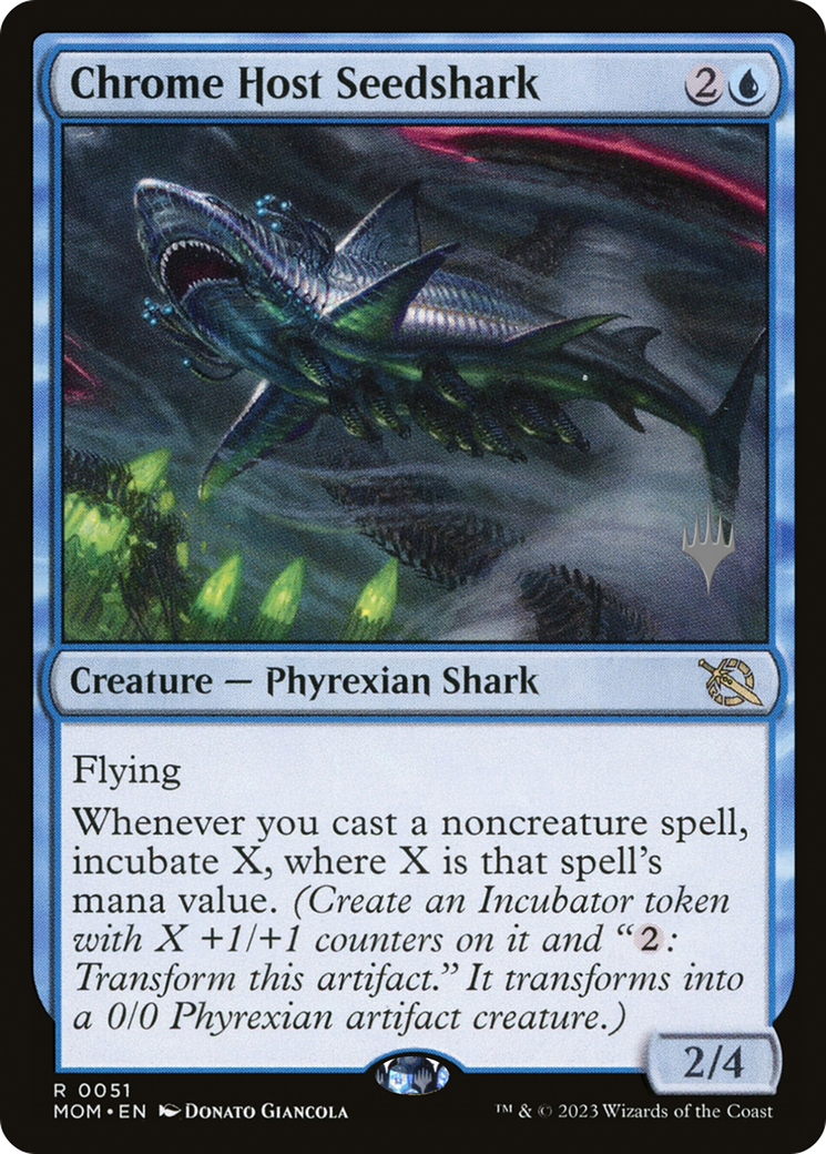 Chrome Host Seedshark (PMOM-51P) - March of the Machine Promos Foil - Premium MTG Single from Wizards of the Coast - Just $0.99! Shop now at Game Crave Tournament Store