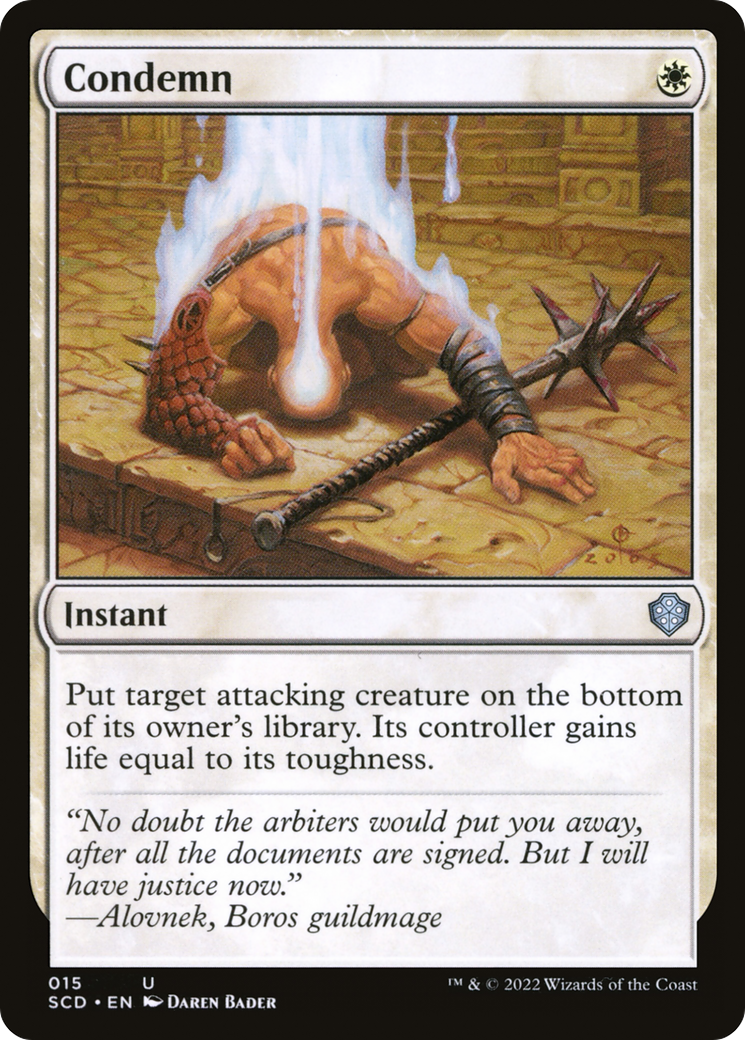 Condemn (SCD-015) - Starter Commander Decks - Premium MTG Single from Wizards of the Coast - Just $0.08! Shop now at Game Crave Tournament Store