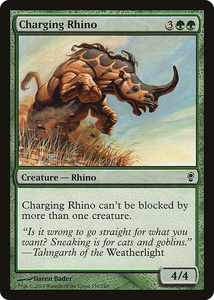Charging Rhino (CNS-159) - Conspiracy Foil - Premium MTG Single from Wizards of the Coast - Just $0.08! Shop now at Game Crave Tournament Store