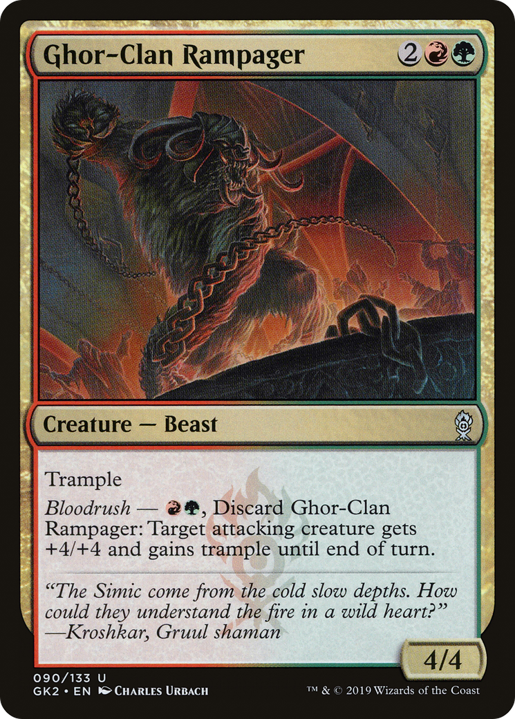 Ghor-Clan Rampager (GK2-090) - RNA Guild Kit - Premium MTG Single from Wizards of the Coast - Just $0.08! Shop now at Game Crave Tournament Store