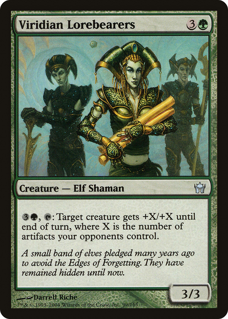 Viridian Lorebearers (5DN-099) - Fifth Dawn Foil - Premium MTG Single from Wizards of the Coast - Just $0.14! Shop now at Game Crave Tournament Store