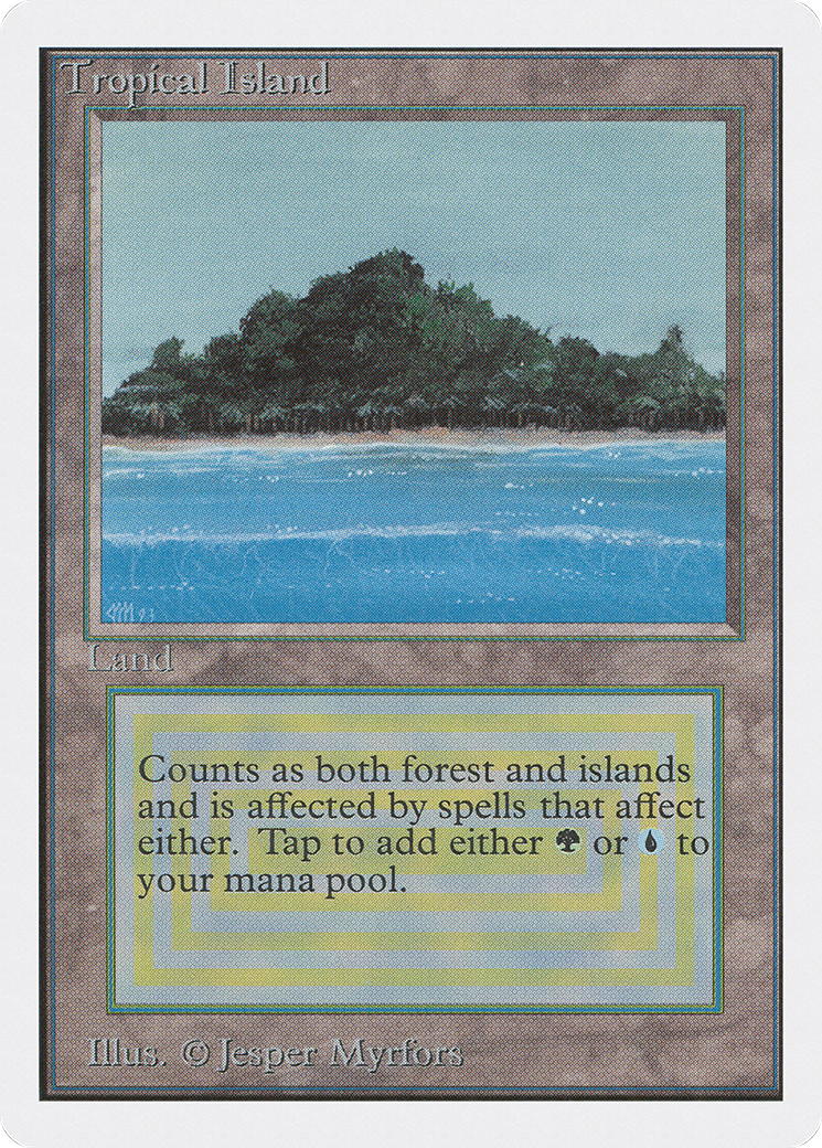 Tropical Island (2ED-284) - Unlimited Edition - Premium MTG Single from Wizards of the Coast - Just $829.94! Shop now at Game Crave Tournament Store