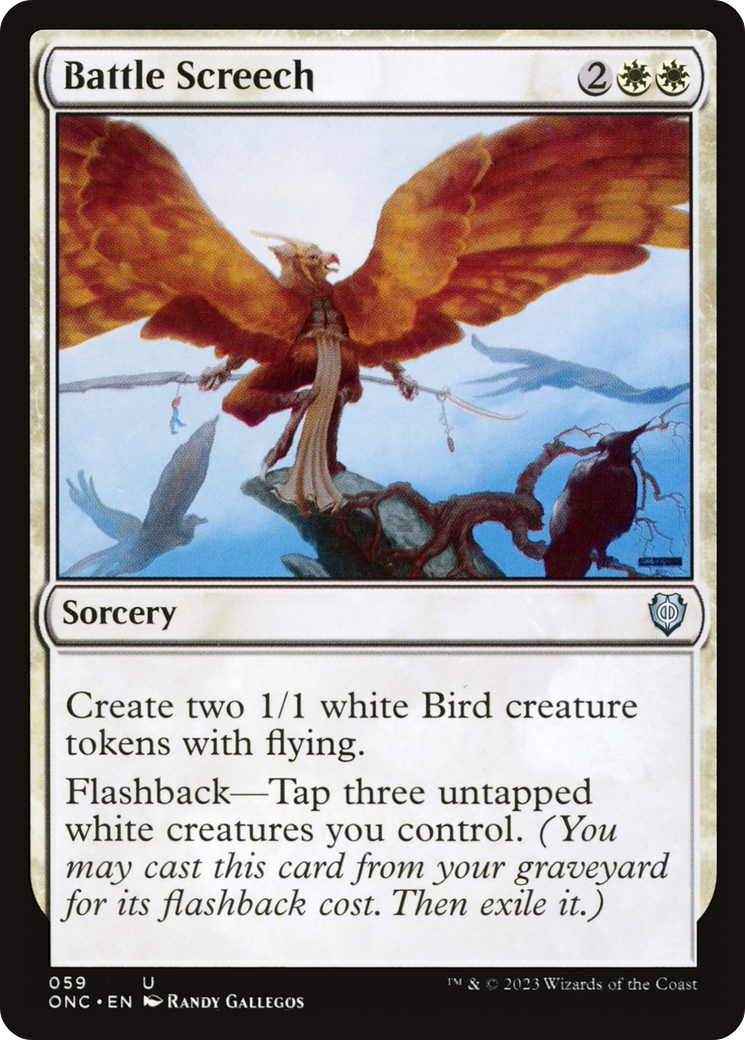 Battle Screech (ONC-059) - Phyrexia: All Will Be One Commander - Premium MTG Single from Wizards of the Coast - Just $0.08! Shop now at Game Crave Tournament Store