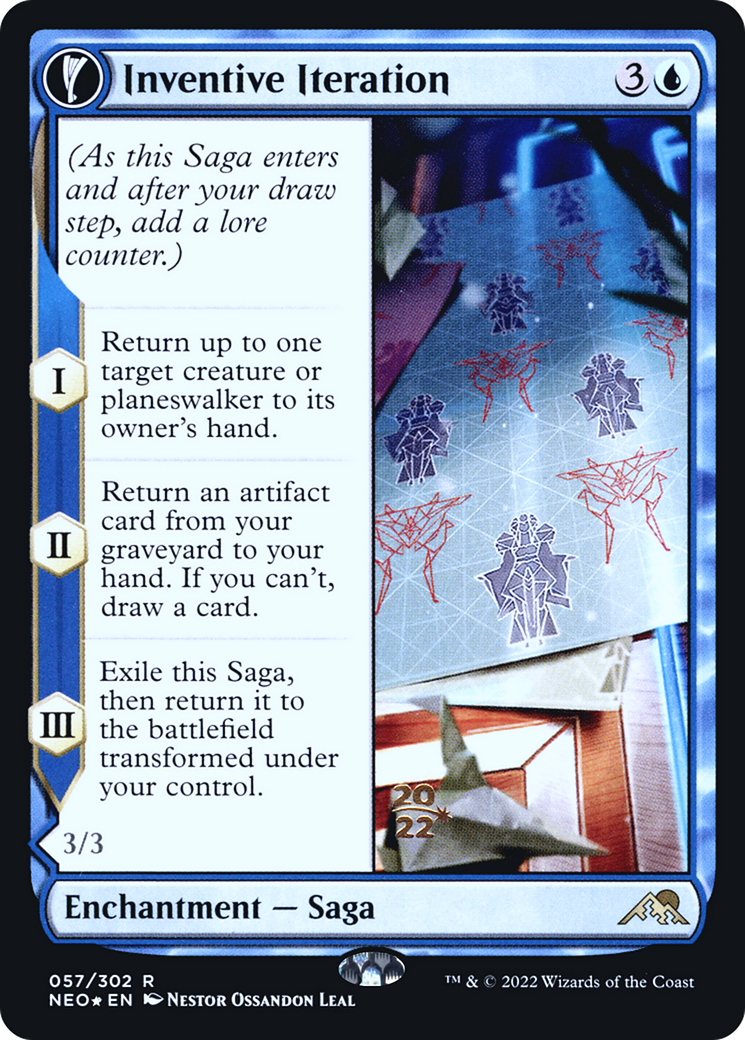 Inventive Iteration // Living Breakthrough (PNEO-57S) - Kamigawa: Neon Dynasty Promos: (fandfc) Foil - Premium MTG Single from Wizards of the Coast - Just $0.40! Shop now at Game Crave Tournament Store