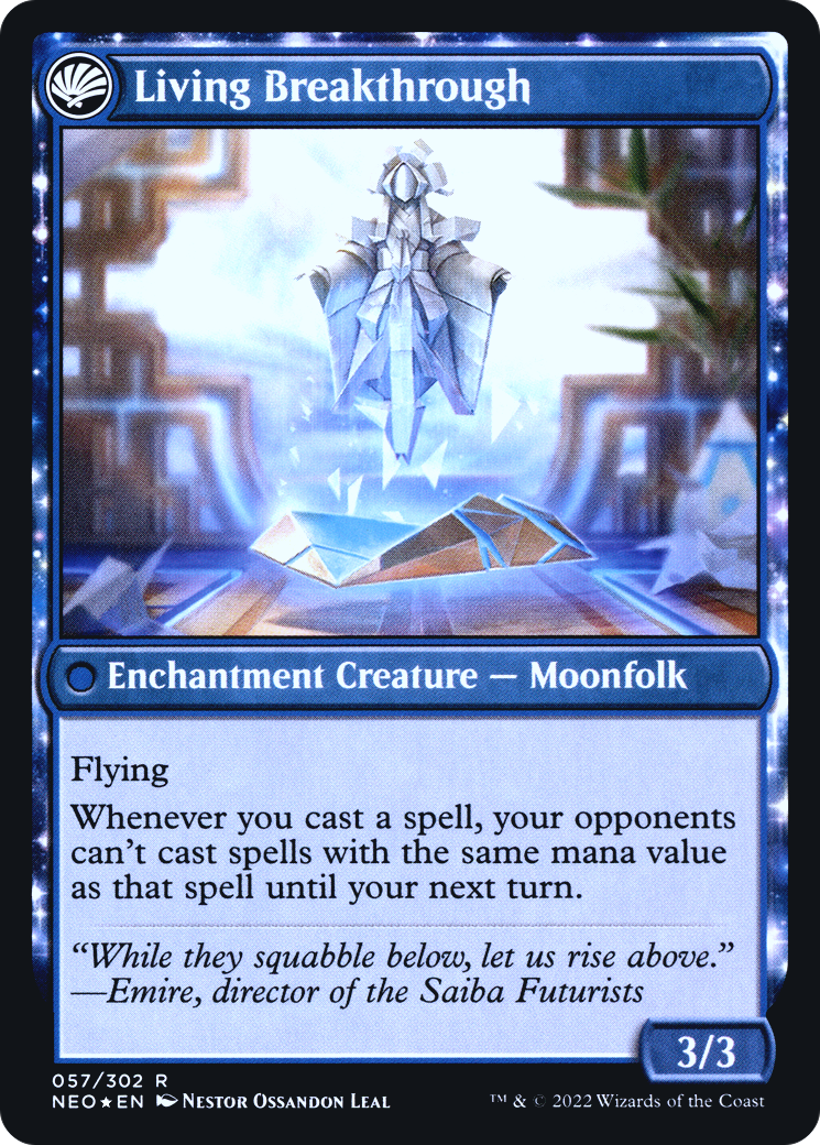 Inventive Iteration // Living Breakthrough (PNEO-57S) - Kamigawa: Neon Dynasty Promos: (fandfc) Foil - Premium MTG Single from Wizards of the Coast - Just $0.40! Shop now at Game Crave Tournament Store