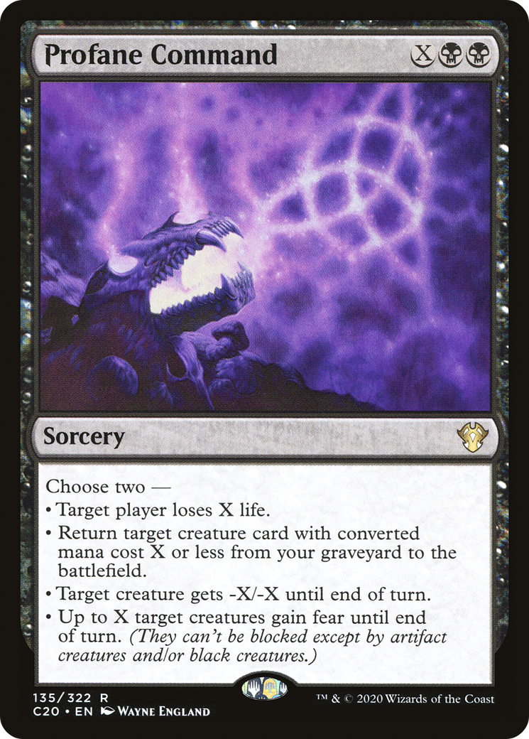 Profane Command (C20-135) - Commander 2020 - Premium MTG Single from Wizards of the Coast - Just $0.25! Shop now at Game Crave Tournament Store
