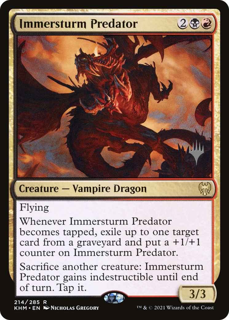 Immersturm Predator (PKHM-214P) - Kaldheim Promos - Premium MTG Single from Wizards of the Coast - Just $0.77! Shop now at Game Crave Tournament Store