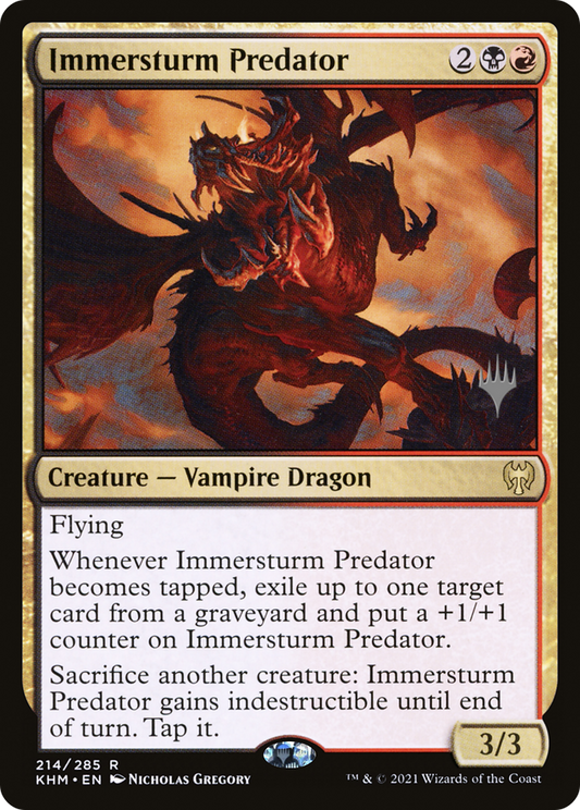 Immersturm Predator (PKHM-214P) - Kaldheim Promos - Premium MTG Single from Wizards of the Coast - Just $0.77! Shop now at Game Crave Tournament Store