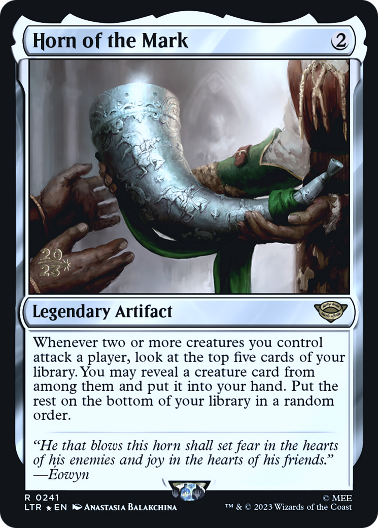 Horn of the Mark (PLTR-241S) - Tales of Middle-earth Promos Foil - Premium MTG Single from Wizards of the Coast - Just $0.75! Shop now at Game Crave Tournament Store