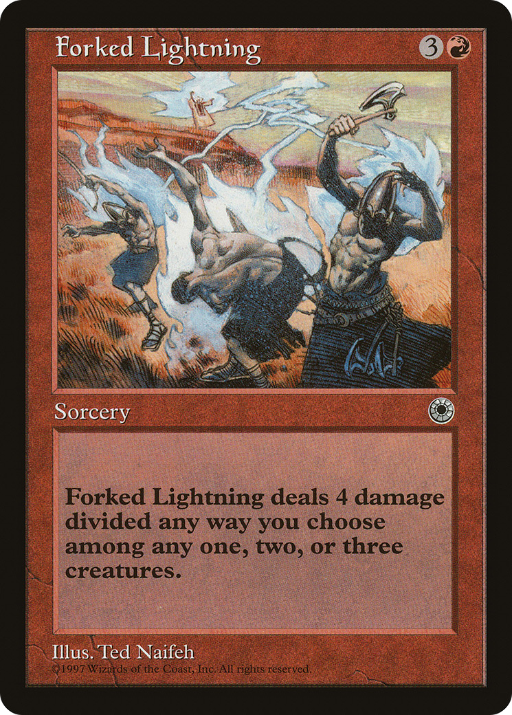 Forked Lightning (POR-130) - Portal - Premium MTG Single from Wizards of the Coast - Just $0.30! Shop now at Game Crave Tournament Store