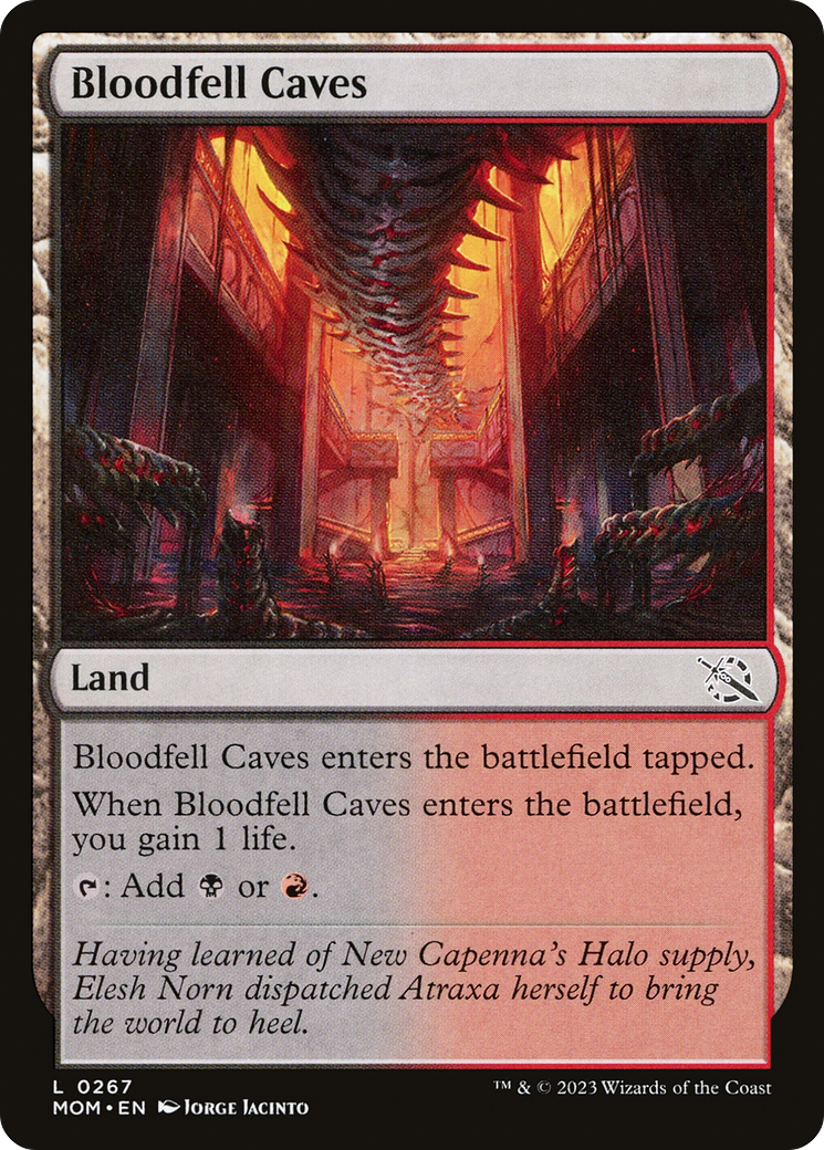 Bloodfell Caves (MOM-267) - March of the Machine - Premium MTG Single from Wizards of the Coast - Just $0.25! Shop now at Game Crave Tournament Store