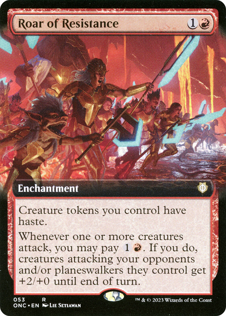 Roar of Resistance (ONC-053) - Phyrexia: All Will Be One Commander: (Extended Art) - Premium MTG Single from Wizards of the Coast - Just $0.15! Shop now at Game Crave Tournament Store
