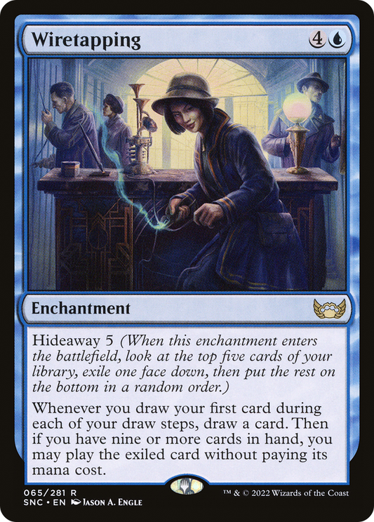 Wiretapping (SNC-065) - Streets of New Capenna - Premium MTG Single from Wizards of the Coast - Just $0.08! Shop now at Game Crave Tournament Store