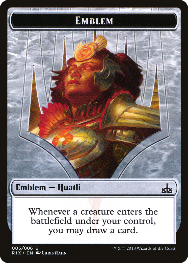 Huatli, Radiant Champion Emblem (TRIX-005) - Rivals of Ixalan Tokens - Premium MTG Single from Wizards of the Coast - Just $0.08! Shop now at Game Crave Tournament Store
