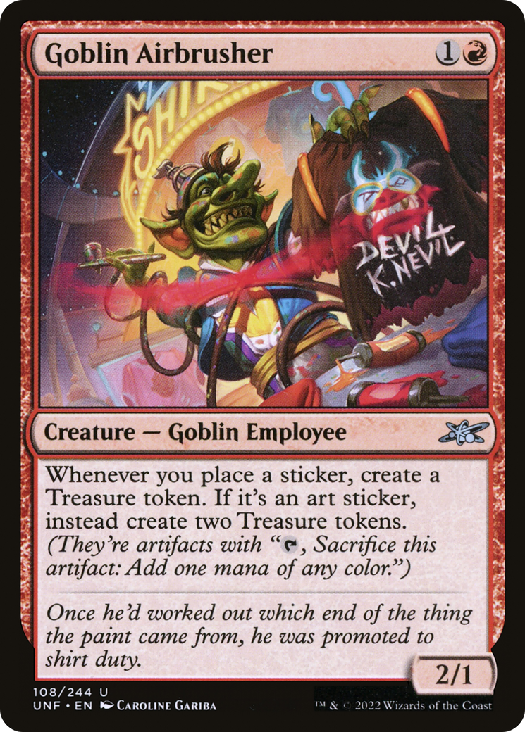 Goblin Airbrusher (UNF-108) - Unfinity - Premium MTG Single from Wizards of the Coast - Just $0.25! Shop now at Game Crave Tournament Store