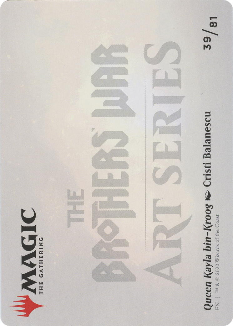 Queen Kayla bin-Kroog // Queen Kayla bin-Kroog (ABRO-039) - The Brothers' War Art Series (Borderless) - Premium MTG Single from Wizards of the Coast - Just $0! Shop now at Game Crave Tournament Store