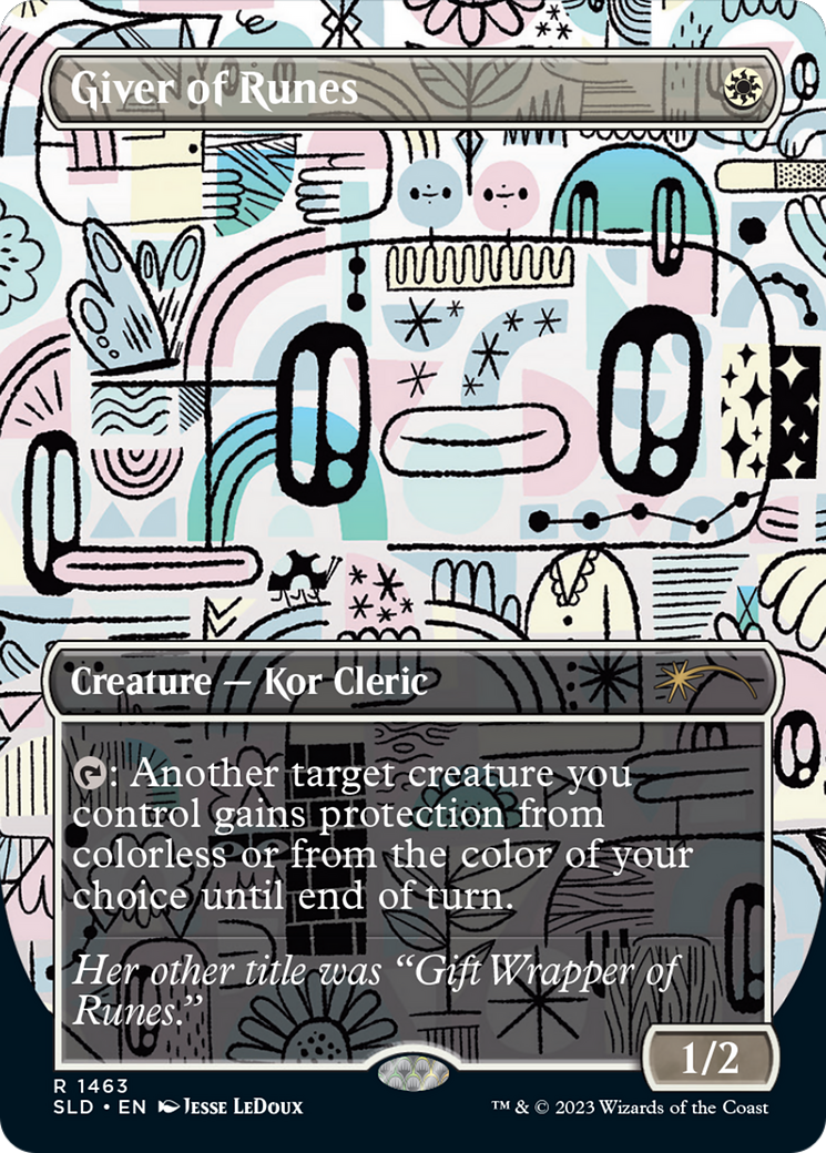 Giver of Runes (SLD-1463) - Secret Lair Drop (Borderless) Foil - Premium MTG Single from Wizards of the Coast - Just $10.03! Shop now at Game Crave Tournament Store