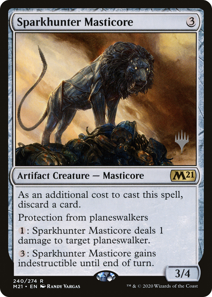 Sparkhunter Masticore (PM21-240P) - Core Set 2021 Promos Foil - Premium MTG Single from Wizards of the Coast - Just $0.11! Shop now at Game Crave Tournament Store