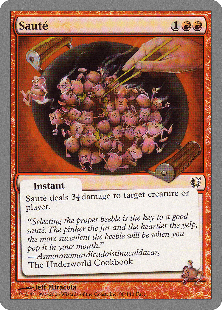 Sauté (UNH-088) - Unhinged Foil - Premium MTG Single from Wizards of the Coast - Just $1.05! Shop now at Game Crave Tournament Store