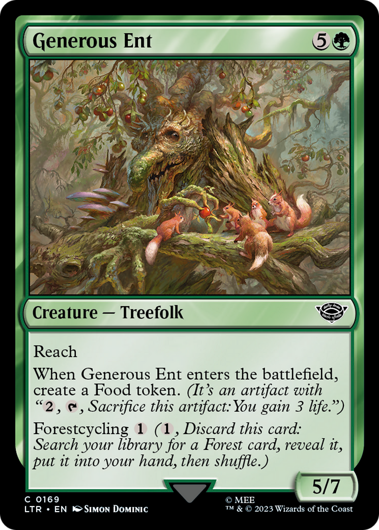Generous Ent (LTR-169) - The Lord of the Rings: Tales of Middle-earth Foil - Premium MTG Single from Wizards of the Coast - Just $0.23! Shop now at Game Crave Tournament Store