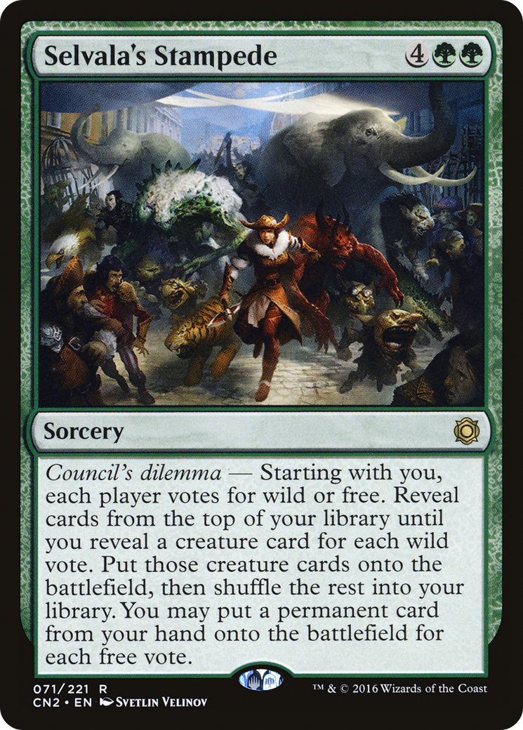 Selvala's Stampede (CN2-071) - Conspiracy: Take the Crown - Premium MTG Single from Wizards of the Coast - Just $5.08! Shop now at Game Crave Tournament Store