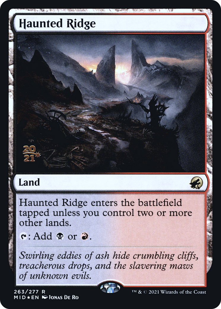 Haunted Ridge (PMID-263S) - Innistrad: Midnight Hunt Promos Foil - Premium MTG Single from Wizards of the Coast - Just $1.21! Shop now at Game Crave Tournament Store