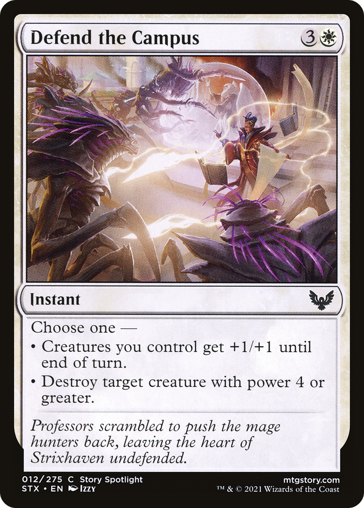 Defend the Campus (STX-012) - Strixhaven: School of Mages Foil - Premium MTG Single from Wizards of the Coast - Just $0.08! Shop now at Game Crave Tournament Store