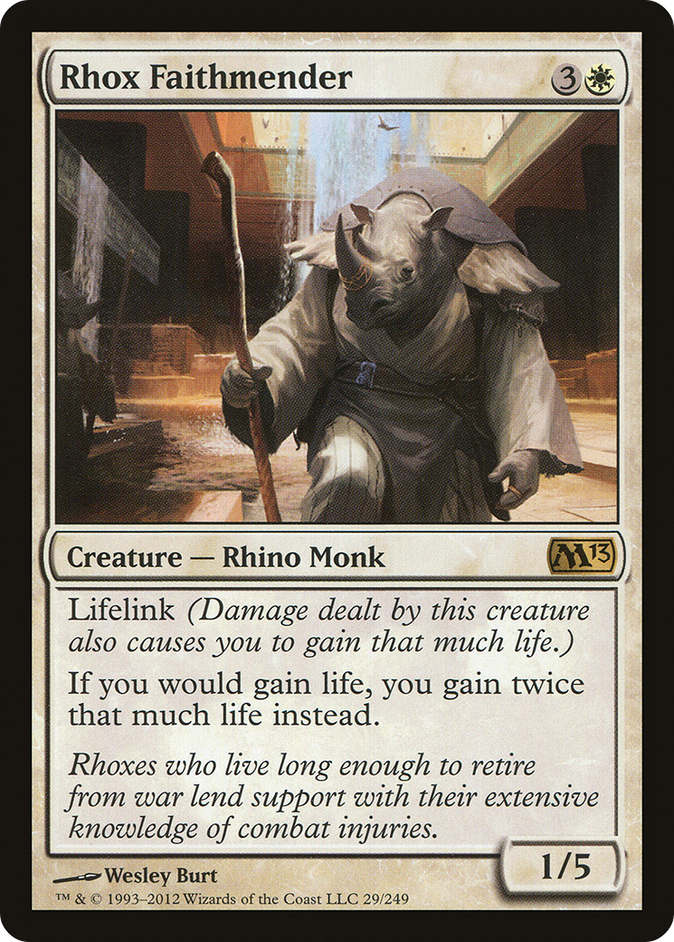 Rhox Faithmender (M13-029) - Magic 2013 Foil - Premium MTG Single from Wizards of the Coast - Just $3.35! Shop now at Game Crave Tournament Store