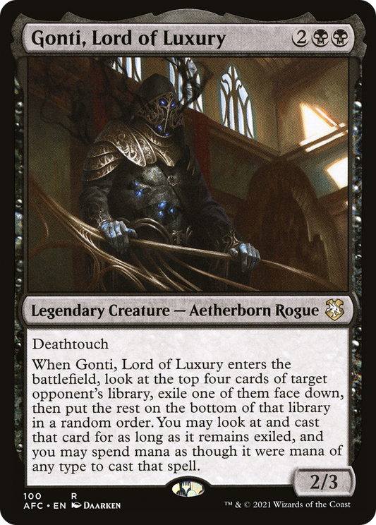 Gonti, Lord of Luxury (AFC-100) - Forgotten Realms Commander - Premium MTG Single from Wizards of the Coast - Just $0.08! Shop now at Game Crave Tournament Store